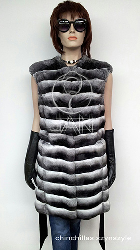 Kamizelka futro z szynszyli